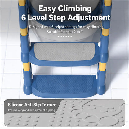 New Children's Toilet Stepped Baby Boys and Girls Toilet Training Foldable Foot Stool Toilet Seat Ring Stepped Assisted Tool