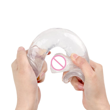 Huge Dildo Erotic Soft Anal Butt Plug Realistic Penis Strong Suction Cup Dick Toy for Adult G-spot Orgasm Sex Toys for Woman