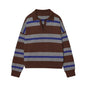 Sweater knitted Pullover Women's Spring 2026 New Fashion Striped Loose Polo neck Warm Women Sweater Chic Youth Holiday Pullover