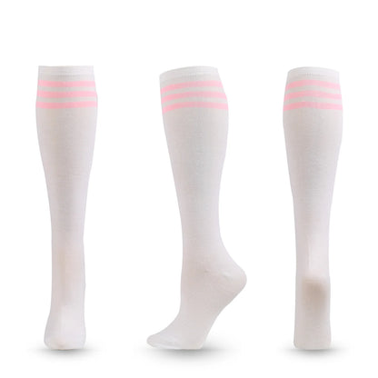 Unisex Compression Socks Football Socks Non-slip Long Tube Knee High Stockings Socks Striped Soccer Socks Running Sports Socks