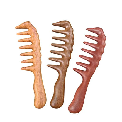 Natural Red Sandalwood Massage Comb 1Pcs Handmade Acupoint Massage Tool for Home SPA Hair Care