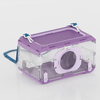 Folding Insect Observation Box Waterproof Wear Resistant Portable Hamster Cage Transparent Pet Observation Box