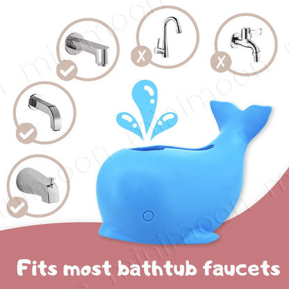 Whale Faucet Cover for Baby Bath Safety, Adjustable Strap with BPA-Free Soft Silicone with , Fun & Protective