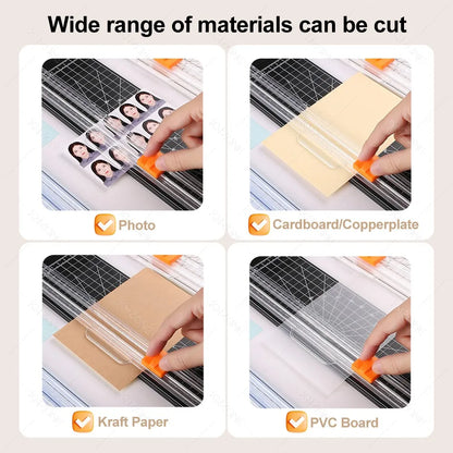 A4 Laminator Accessories 50pcs Laminating Film Pouch Lightweight Paper Cutter Binder Ring,Hole Corner Puncher, for Photo/File