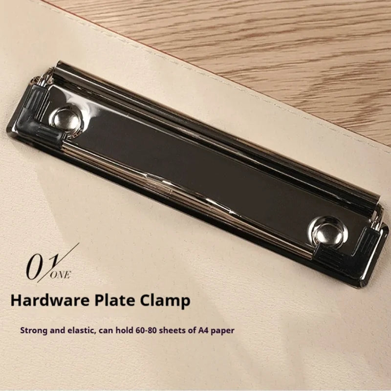Multifunctional A4 Folder With Pen Holder Card Slot Leather Document Holder Stationery Business Contract File Folder Organizer