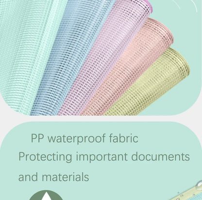 5pcs Mesh Zipper Pouch Document Bag Waterproof Zip File Folders A4 School Office Supplies Pencil Case Storage Bags