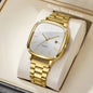 Fashion Square Men Business Watches Analog Calendar Quartz Watch for Mens Clock Reloj Hombre（Without Box）