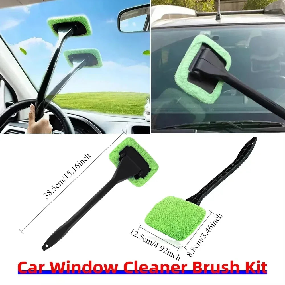 Car Anti‑Fog Spray Kit, Windshield Glass Anti‑Fog Agent with Cleaning Brush & Pads, Long Lasting Defogger for Auto Window Safety