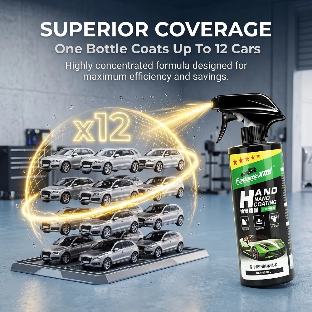This 500ml large-capacity nano-ceramic paint coating protective liquid is suitable for DIY paint repair, anti-oxidation, anti-fading, hydrophobic, and anti-fouling applications. One bottle can be used on multiple car models a
