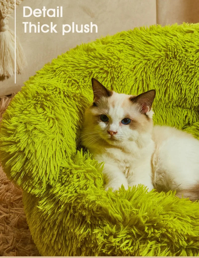 Winter Warm Pet Nest Washable Green Cartoon Monster Semi Enclosed Dog House Suitable for Medium and Large Sized Cat/Dog Supplies