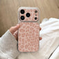 Luxury Leopard Print Cortex Leather Phone Case For iPhone 17 Pro Max 12 13 14 15 16 11 Cases Shockproof Bumper Back Cover Funda