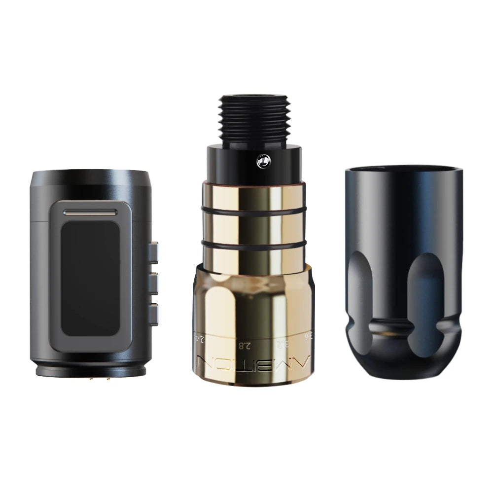 Ambition MARS-U Professional Wireless Tattoo Machine Pen Adjustable Stroke 2-4mm Cartridge 1800mAh Coreless Motor Tattoo Artists
