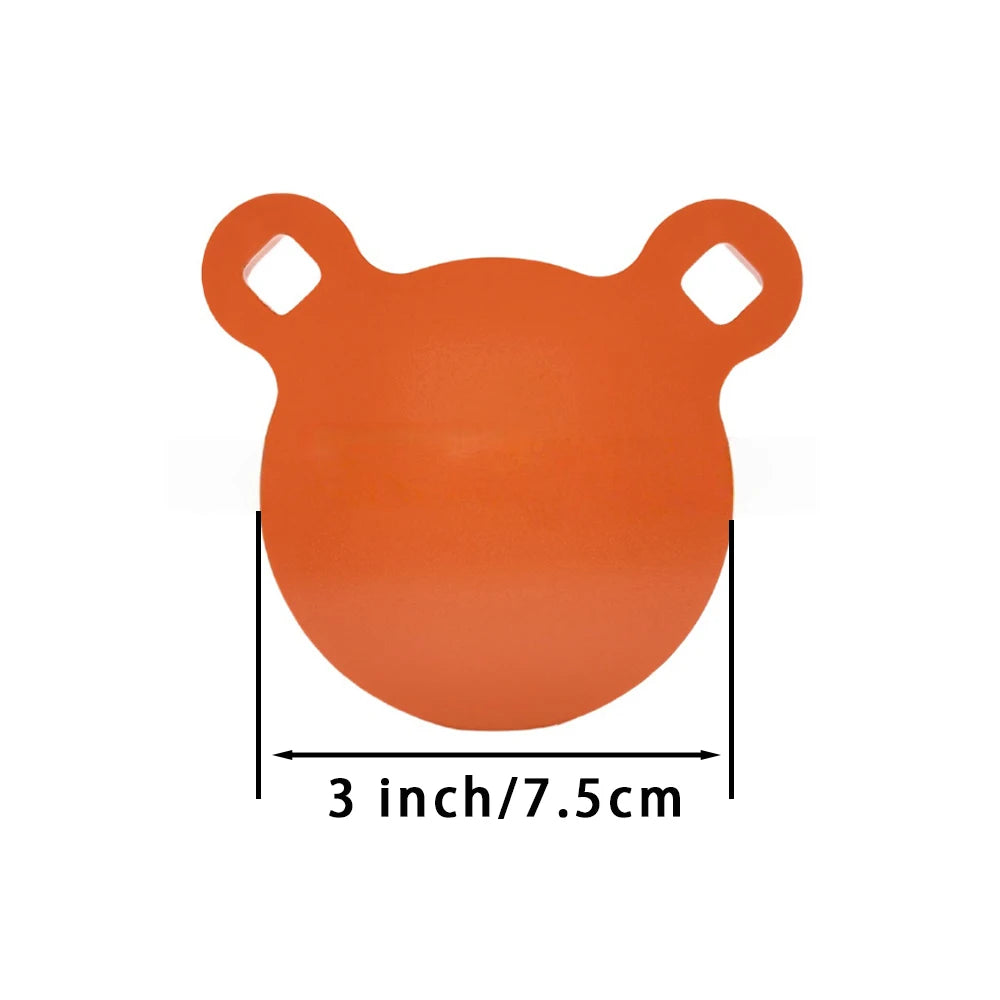 10mm thickness orange panda-shaped AR500 steel shooting practice target plate, suitable for live ammunition, strong and durable.