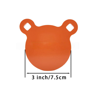 10mm thickness orange panda-shaped AR500 steel shooting practice target plate, suitable for live ammunition, strong and durable.