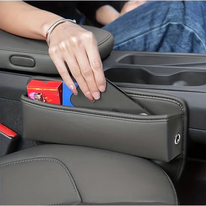 Universal Car Seat Gap Organizer PU Leather Console Side Pocket Auto Crevice Filler Storage Box Interior Accessory
