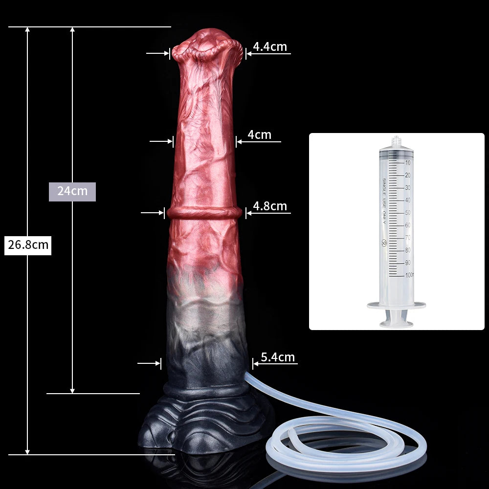 NNSX Horse Squirting Anal Plug Dildo Ejaculation Penis with Strong Sucker G-spot Stimulation Silicone Erotic Sex Toys For Woman