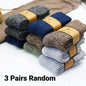 CHUANGERM 3 Pairs Men's Winter Thermal Socks Thick Warm Snow‑Proof Casual Outdoor Daily Wear Soft Comfort Meias Masculinas