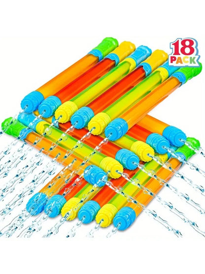 JOYFY 18 Pack 16.5'' Water Gun Super Soaker Blaster Squirt Guns Bulk Summer Outdoor Swimming Pool Beach Water Game Toys