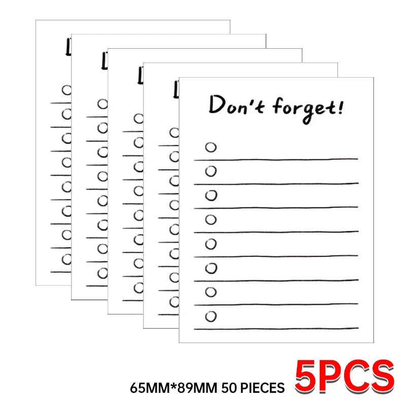50Sheets Mini Note Book Convenient Memo Pad List Time Sticky Note Schedule Planner Office School Supplies Stationery