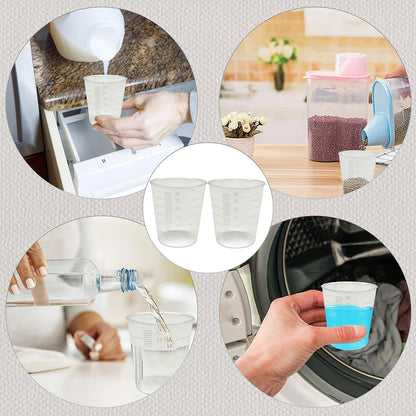 20pc 30ml Clear Plastic Liquid Measuring Cups Graduaeted Laboratory Test Cylinder With Scales For Resin Silicone Mold Tool