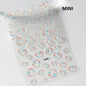 Colorful Bagful Jellyfish Bubbles Swimming Rings Rainbow Stars Ocean Starfish Self Adhesive 5D Nail Art Sticker Manicure Decal