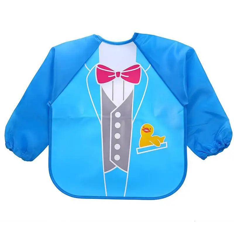 Baby Girls Apron Bibs Toddler Long Sleeve Scarf Waterproof Art Smock Feeding Bib Infant Boys Girls Kids Burp Cloth Bandana