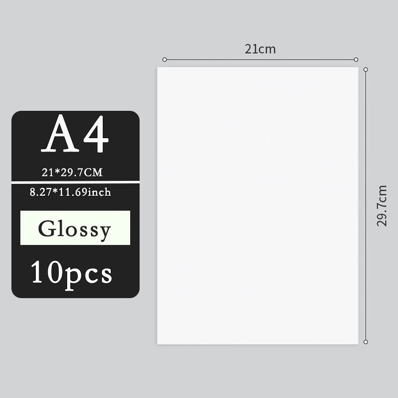 5/10pcs A4 Magnetic Photographic Paper Printable Magnetic Sheets Make DIY Refrigerator Photo Magnet Inkjet Printing Glossy/Matte
