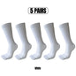 1/5 Pairs Men's Toe Socks Long Compression Sweat-Absorbing Fitness Marathon Hiking Outdoor Basketball Five Finger Sport Socks