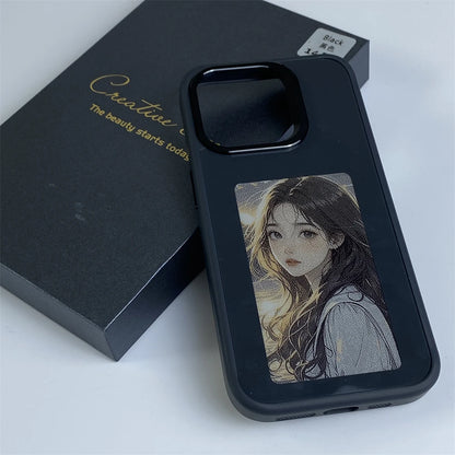 NFC Function AI Phone Cases For iPhone 17 16 15 14 13 Pro Max Plus Coque NFC DIY Luxury E ink Screen Display Custom Phone Case