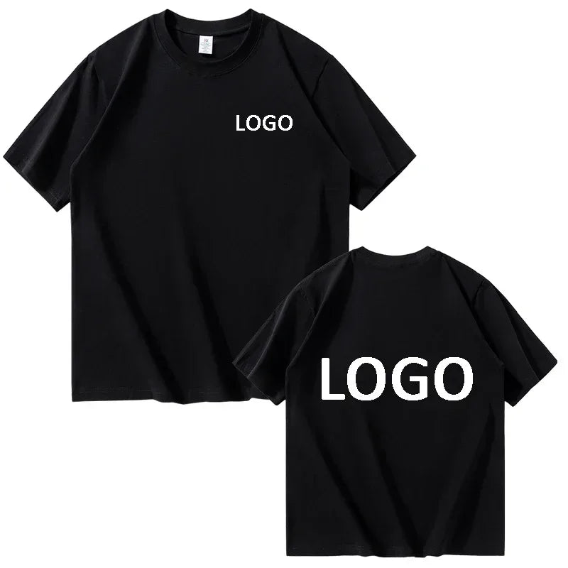 Customized Cotton Printed T-shirts Men Fashion Short Sleeve Round Neck Tshirt Women Personality Casual Tee Tops Camiseta