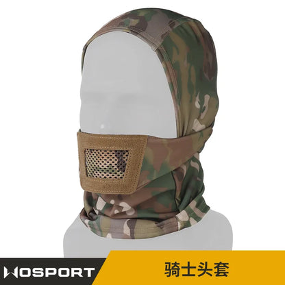 Airsoft Mask for Men Tactical Mask Headgear Full Face Protection Knight Headwear for Paintball Hunting Sport