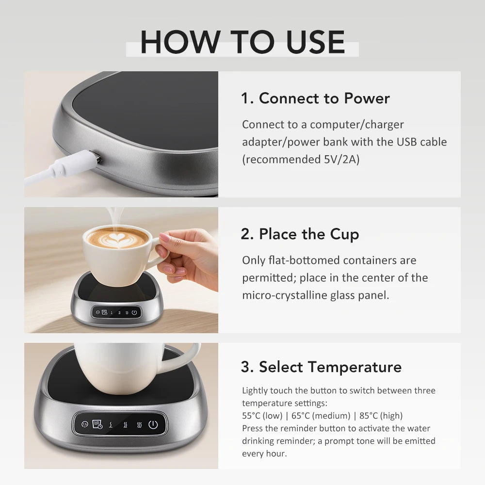 Coffee Mug Warmer Cup Heater for Home Office Electric Coaster Constant Temperature Hot Tea Makers Plate Milk Water Heating Pad