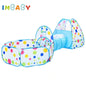 IMBABY 3 in 1 Ball Pool Folding Tent Tunnel for Children Ball Pit Playpen Crawling Tunnel Playground Corral Demgames Games Fence