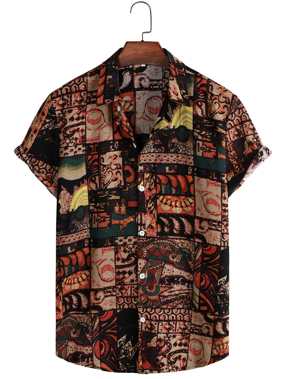 New Hawaii Spring/Summer Fashion Leisure Street Walk Tourist Beach Printed Full Open Short Sleeve Button Shirt