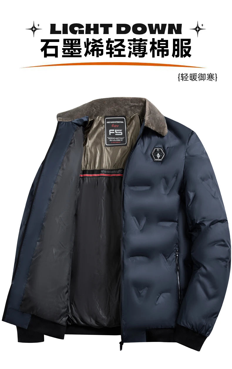 Men's Fashion Windbreaker Parka Coat Male Jacket Autumn Winter Overcoat Windproof Casual Warm Hombre New Streetwear Outdoors