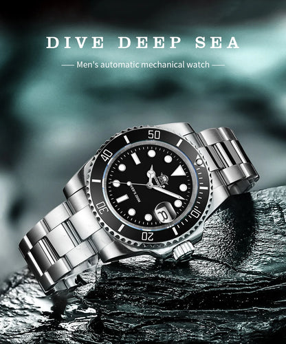 ADDIESDIVE Stainless Steel Watch Men's European and American Business Leisure Quartz Watch Waterproof Outdoor Sports Watch