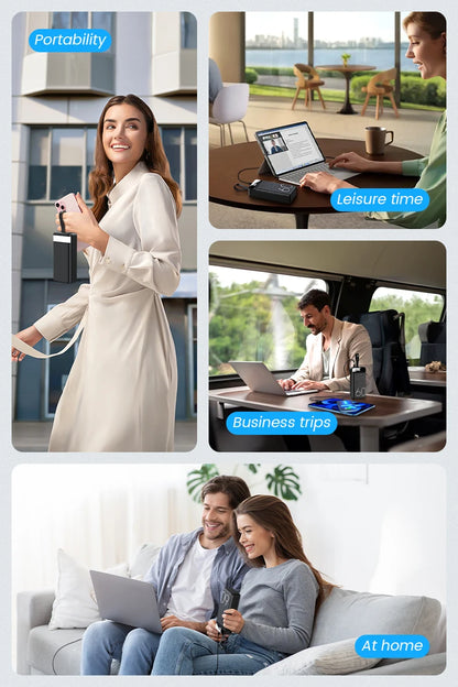hganus 60000mAh Power Bank QC PD3.0 22.5W Fast Charging Powerbank Portable Charger External Battery For iPad iPhone Xiaomi