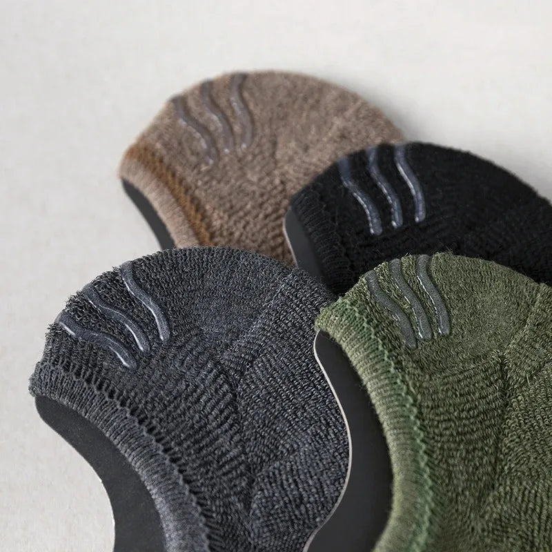 5 Pairs Men's Cotton Short Socks High Quality Crew Ankle Casual Soft Non-Slip Breathable Low-Cut Summer Autumn Socks for Men
