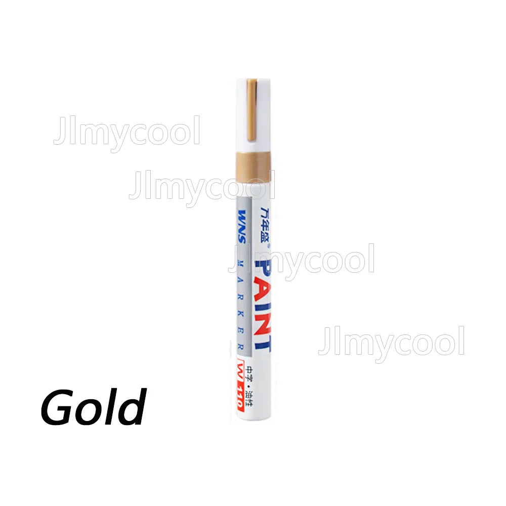 Car Paint Scratches Repair Brush Pen Black White Red Silver Waterproof Water Paint Marker Pen Car Tire Tread Care Automotive