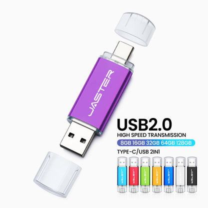 TYPE-C Pen Drive 128GB USB Flash Drive 64GB USB-C Memory Stick Creative Gift Pendrive 32GB U Disk 16GB for Phone USB Stick 8GB