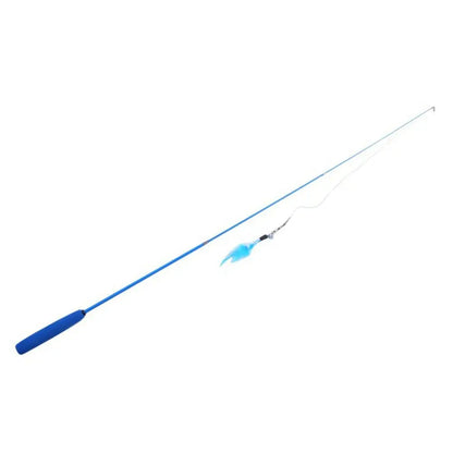 Durable 3-section Cat Teaser Wands Interactive Funny Telescopic Fishing Pole Stick Teaser Cat Accesorios