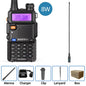 Baofeng Walkie Talkie UV 5R 5W 8W Dual Band Ham Two Way Radio Vhf Uhf FM Radio Handheld Transceiver Hunting 16KM