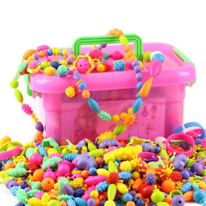 1050Pcs String DIY Handmade Beaded Toy With Storage Box Creative Girl Jewelry Bracelet Jewelry Making Toys Educational Gift