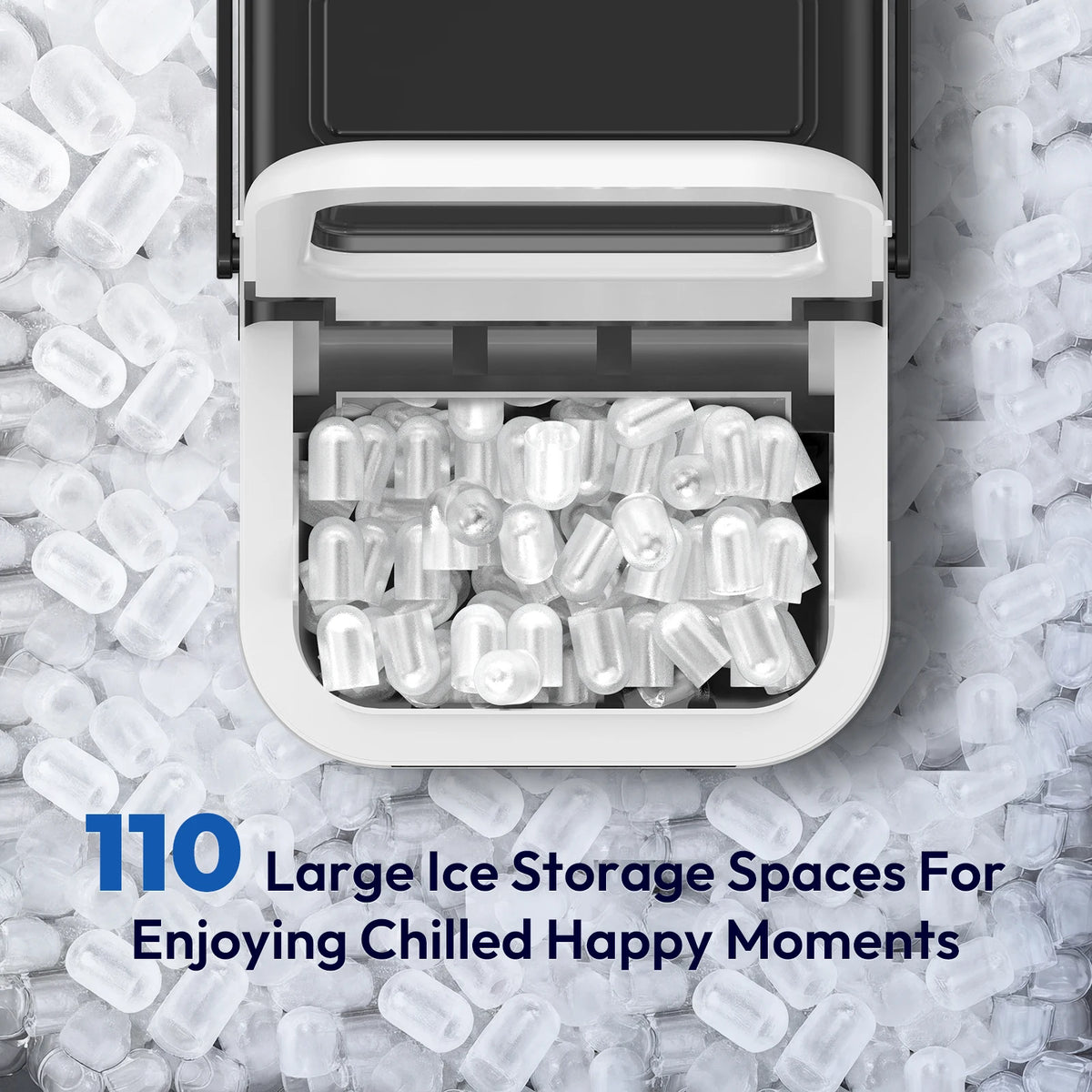 LOEFME Portable Ice Maker 1.4L 12kg/24H Fast Ice Cube Machine Self Cleaning Countertop Ice Maker for Home Kitchen Office Camping RV Party Bar Automatic Ice Making Machine Low Noise Energy Saving Easy Operation Large Capacity