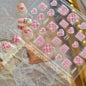Gold Totem Red Heart Nail Art Stickers Aurora Holographic Star Moon Butterfly 5D Self Adhesive Nail Art RhinestoneS Stickers DIY