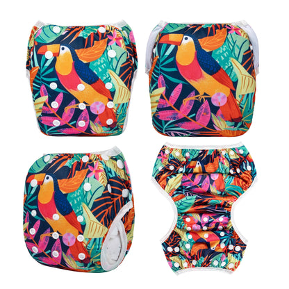 U PICK ALVABABY Swim Diaper Adjustable Swim Nappy for Swimming Lessons Fashion Design Swimming Nappy for Baby Under 8 Months