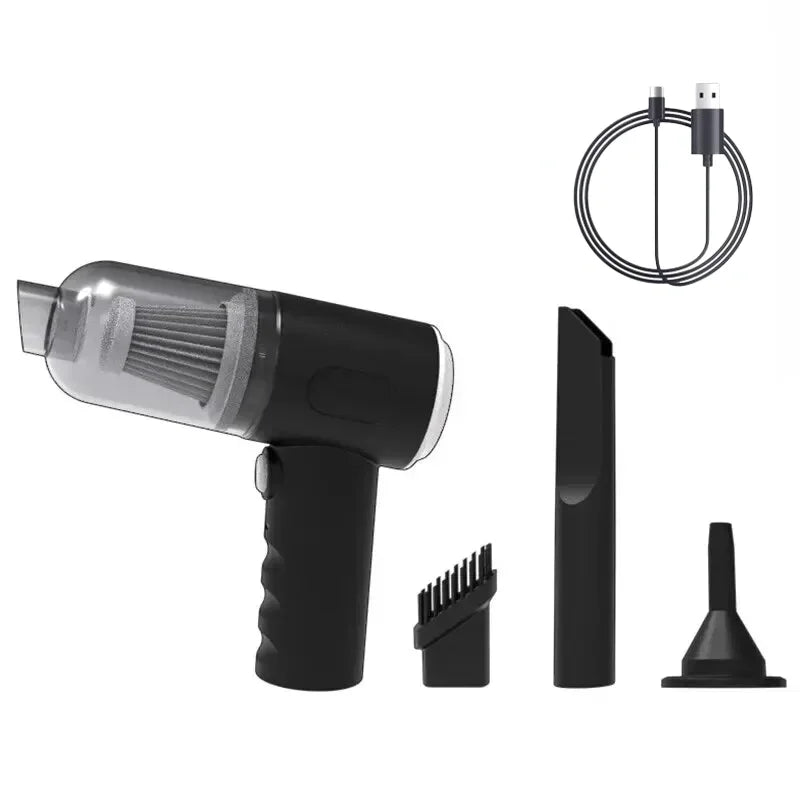 Mini Wireless Wet Dry Car Vacuum Cleaner USB Recharge Portable Handheld Cleaning Device For Car Interior Household Home Use