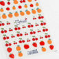 Lovely Red Fruit Strawberry Cherry Bowknot Love Heart Star Silk Ribbon 5D Nail Art Stickers Chic Self Adhesive Manicure Decal