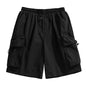 2025 Summer New Japanese Style Large Size Thin Shorts Men Loose Knee Cargo Shorts Hip Hop Streetwear Male Short Trousers