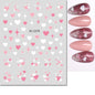 3d Nail Art Stickers Red Black White Love Hearts Stars Clouds French Full Tips Adhesive Nail Decals Slider For Manicure